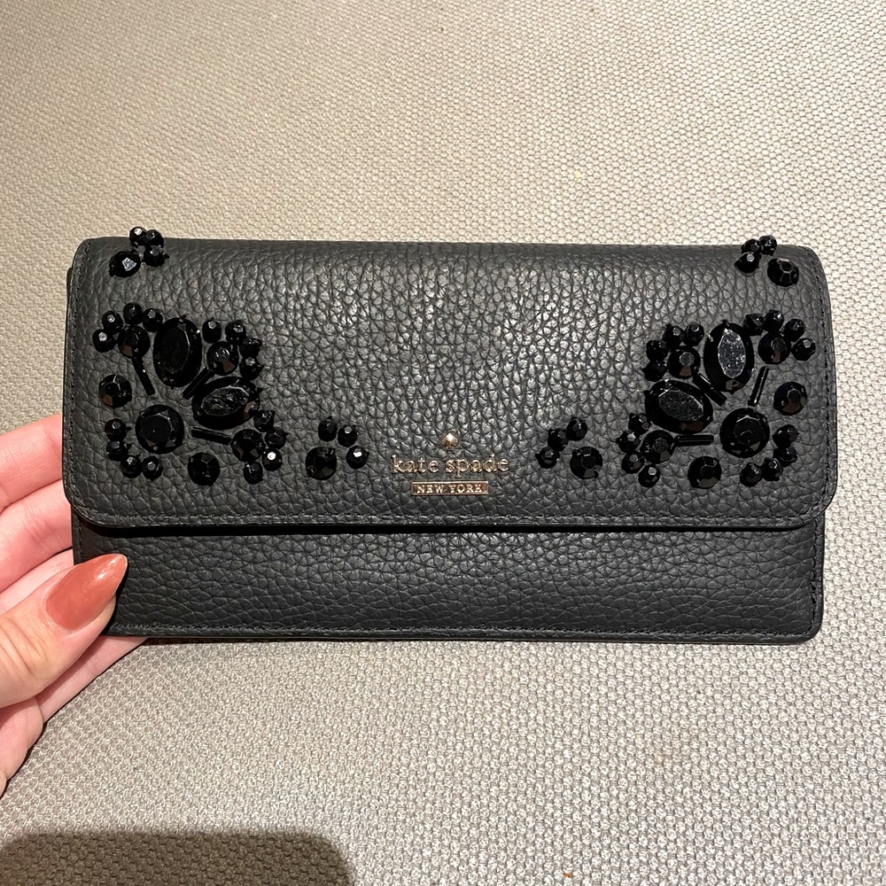 Kate Spade // Anderson Way embellished leather wallet